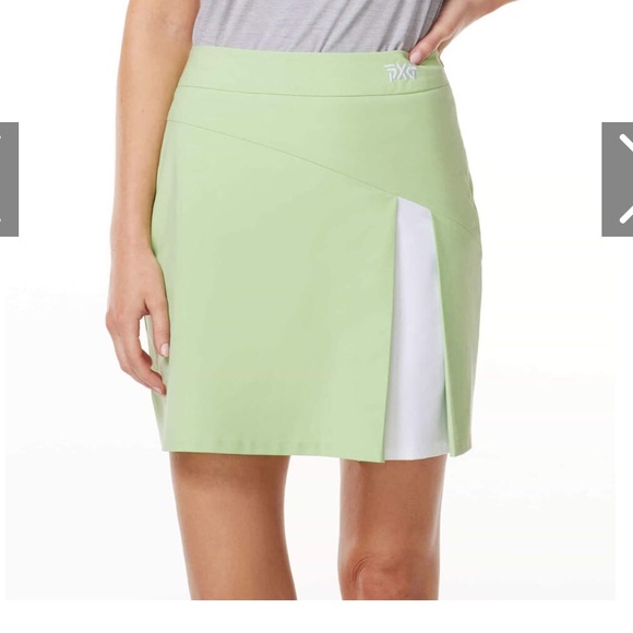 Used PXG Women's Golf Logo Green and White Size XS Skirt Skort - Picture 4 of 4